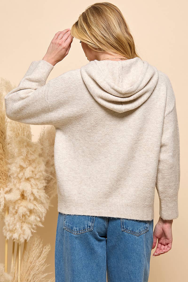 Star Stitched Hoodie Sweater