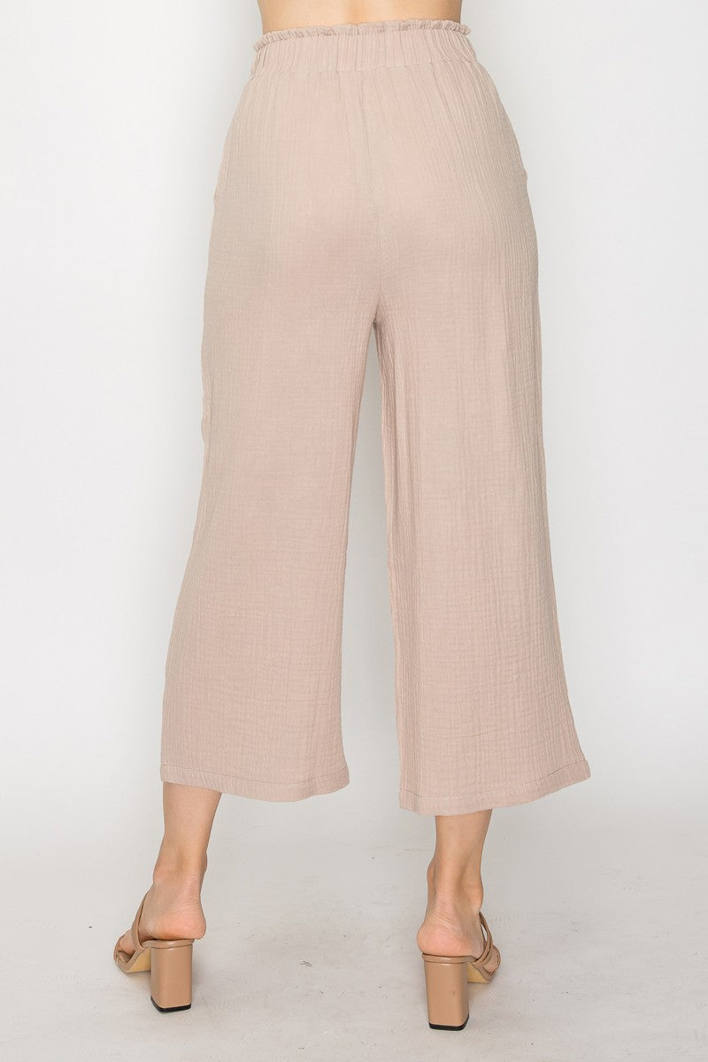 Gauze Wide Pants