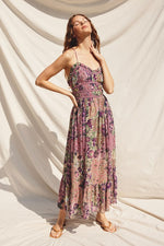 Simply Biased Lace Trim Midi Dress