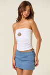 Tube Shirring Top with Seashell Trim