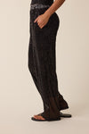Sequin & Stripe Elastic Waist Pants