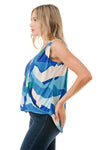 Ariella Printed Surplice Top