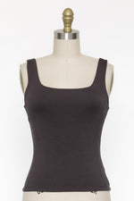 Rayon Tank Top W Square Neckline