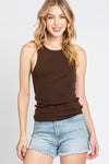 Round Neck Sweater Tank Top