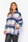 Cozy Oversized Button-Down Layering Plaid Shacket