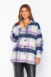 Cozy Oversized Button-Down Layering Plaid Shacket