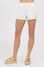 Vintage Havana Jersey Knit With Open Crochet Shorts