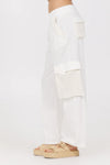 Vintage Havana Jersey Knit With Open Crochet Cargo Pants