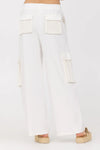 Vintage Havana Jersey Knit With Open Crochet Cargo Pants