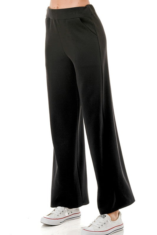 Ariella Straight Leg Pant w/Pockets - Black