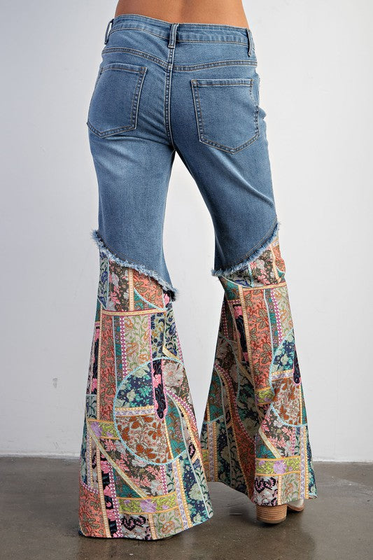 Solid Color Flare Leg Jeans Low Waist Bootcut Denim Pants - Temu