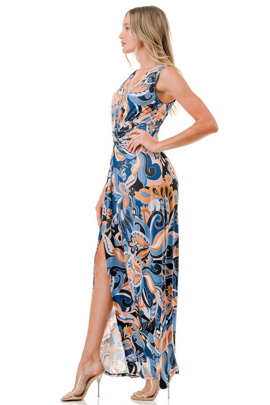 Ariella Twist Front Tank Maxi Dress