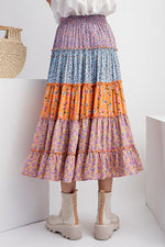 Print Mix n Match Tiered Skirt