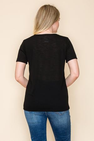 Stoned Pocket Short Sleeve Top