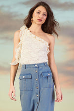 One Shoulder Lace Top