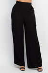 High Rise Elastic Cargo Pants