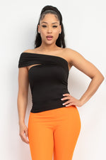 One Shoulder Ruched Top