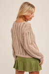 Round Neck Combination Knit Sweater