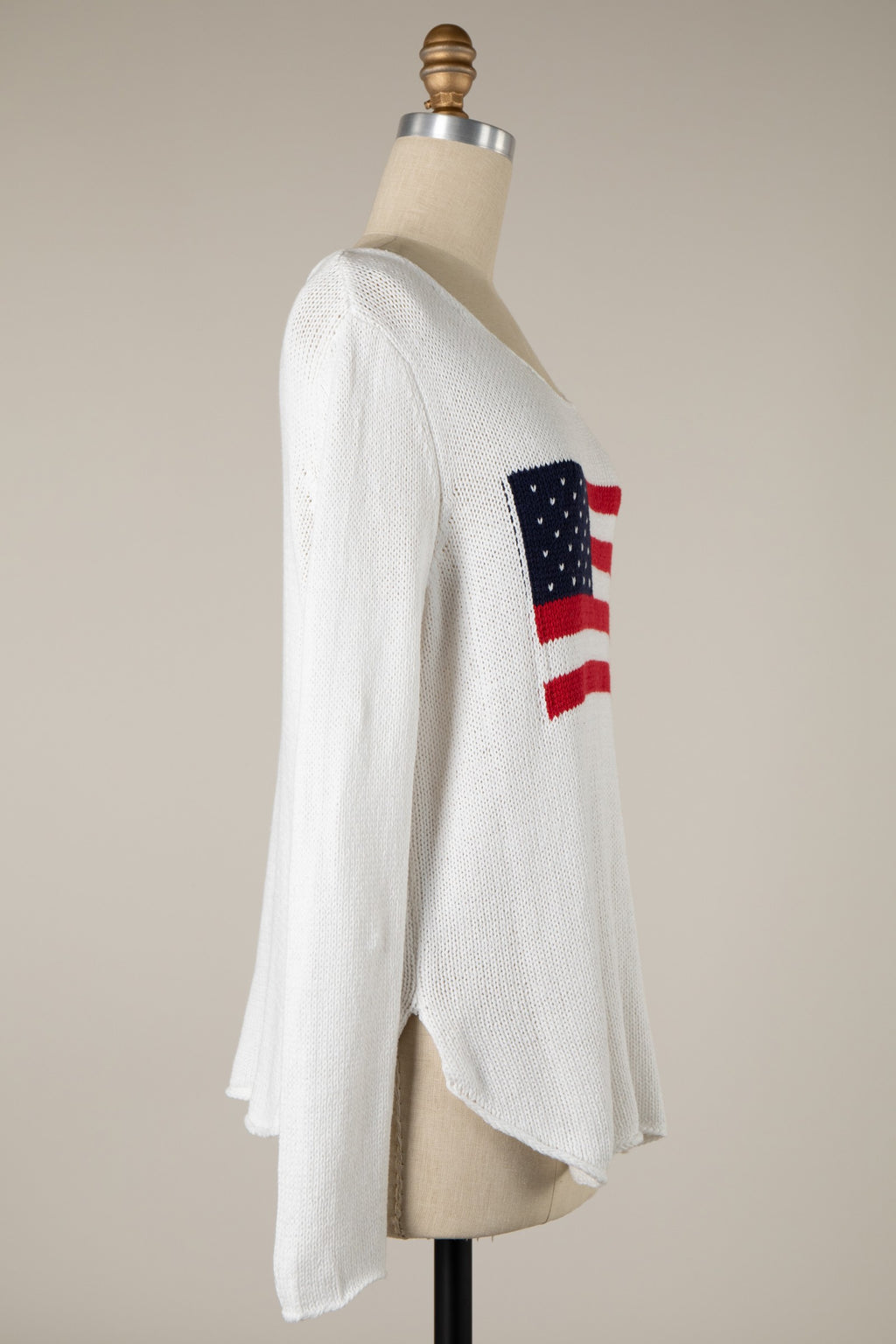 Lightweight Flag Soft Sweater Top