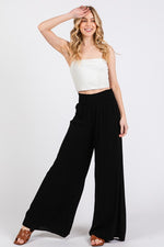 Smocked Wide Leg Pants