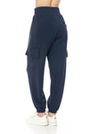 Ariella Drawstring Cargo Jogger - Navy