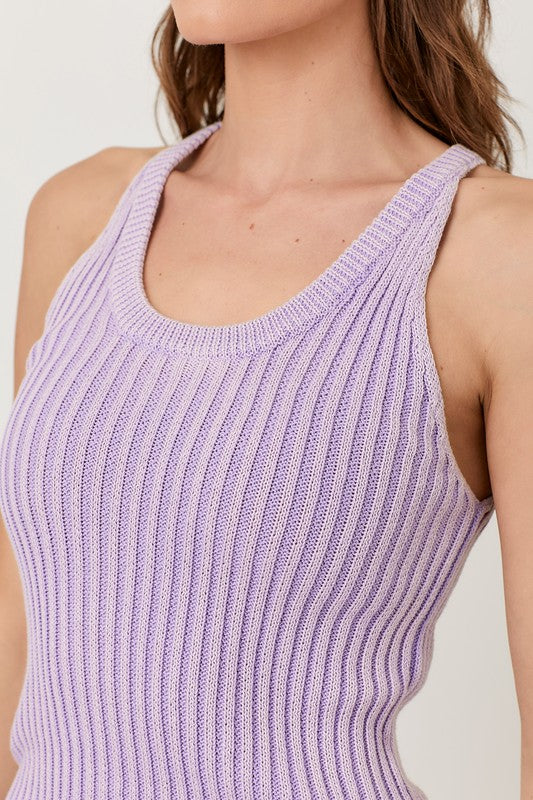 Washed Sweater Tank Top