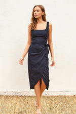 Heaven Sent Tulip Hem Midi Wrap Dress
