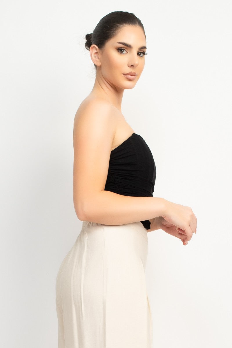 Shirred Corset Tube Top