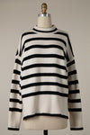 Striped Tunic Pullover Sweater