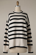 Striped Tunic Pullover Sweater