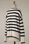 Striped Tunic Pullover Sweater