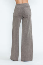 Mineral Washed Wide Leg Pants - Desert Taupe