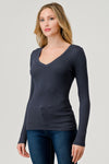 V-Neck Long Sleeve Top
