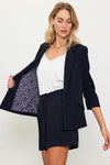 Eco Friendly Shirred Sleeve Blazer