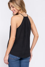 V-Neck Surplice Woven Cami Top