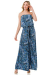 Ariella Tube Wide Leg Jumpsuit w/ Belt