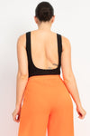 Double Layer Backless Bodysuit