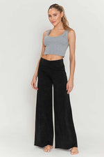 Mineral Washed Wide Leg Pants