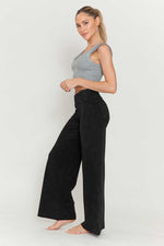 Mineral Washed Wide Leg Pants