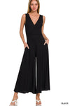Surplice Neckline Jumpsuit