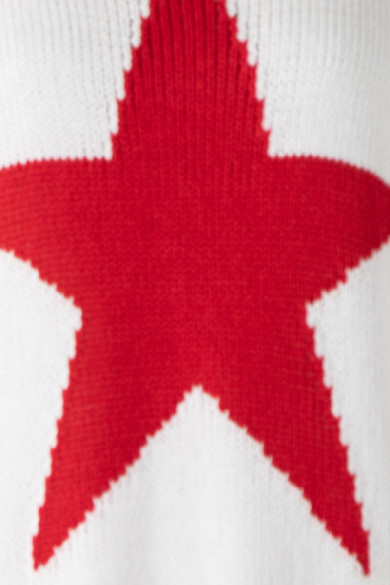 Light Weight Soft Knit Star Sweater Top