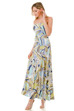 Ariella Tube Flare Maxi Dress - Lime