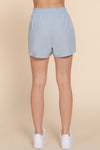 Smocked Waist Linen Shorts