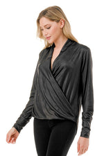 Ariella Crossover Top Vegan Leather