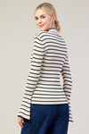 Striped Long Sleeve Knit Top