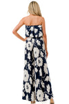 Ariella Tube Wide Leg Jumpsuit w/ Belt - Navy