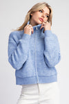 Zip Up Knit Sweater Jacket