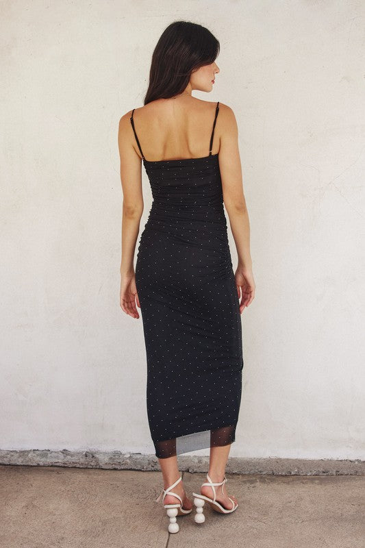 Night We Met Ruched Bodycon Maxi Dress