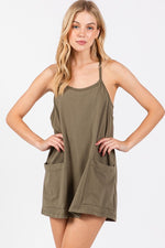 Cotton Cami Mini Dress w/ Romper Lining