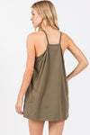 Cotton Cami Mini Dress w/ Romper Lining